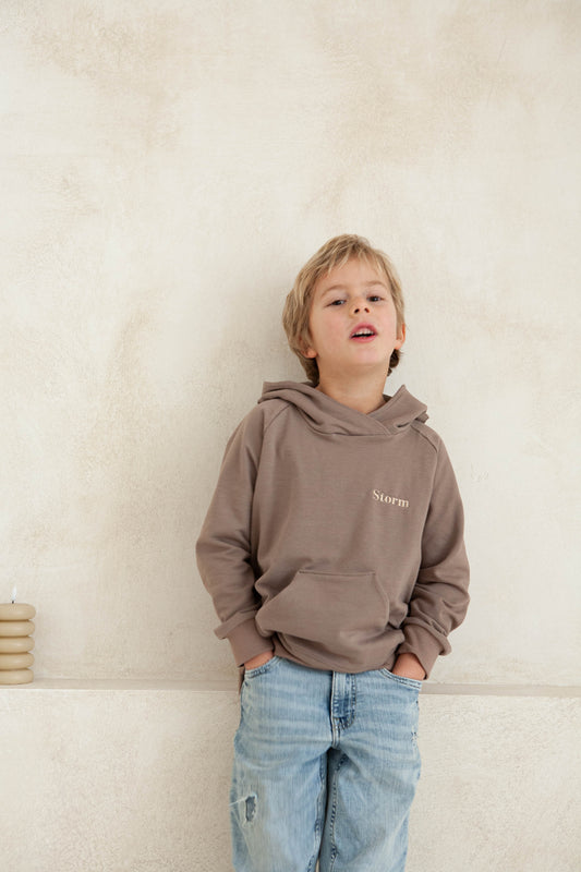 Hoody taupe personalized