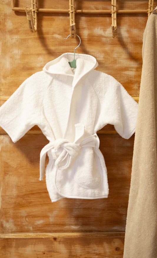 Bademantel weiß personalisiert
