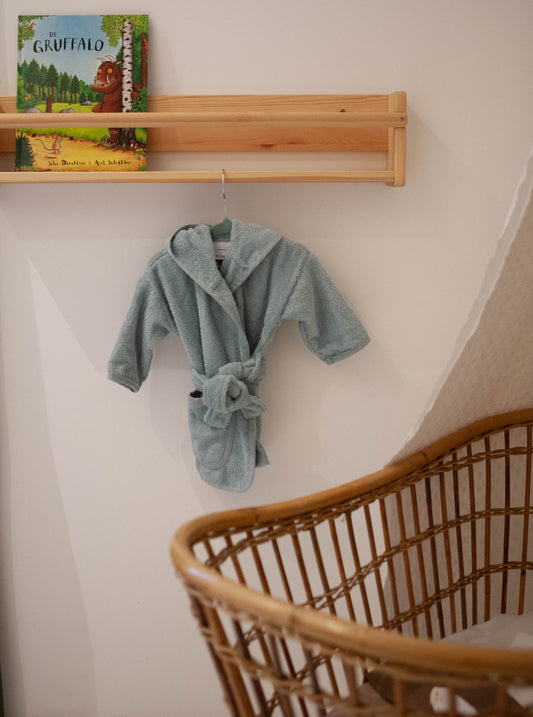 Bademantel Steingrün personalisiert