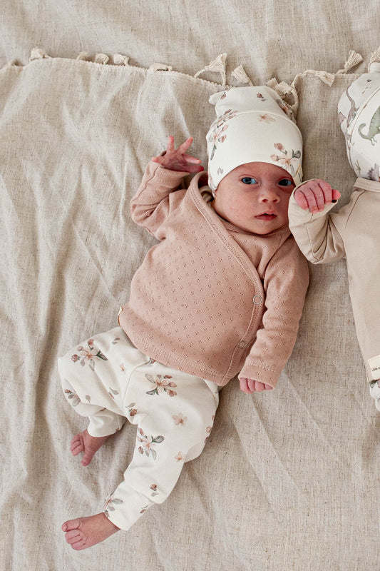 Wrap shirt openwork pink