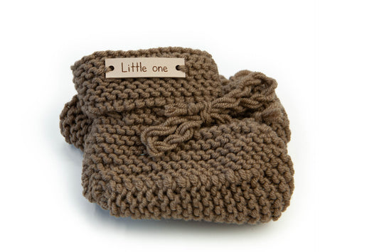 Merino wool slippers coffee au lait