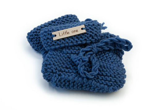 Merino wool slippers blue