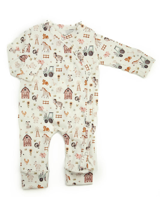 Farm animal romper suit