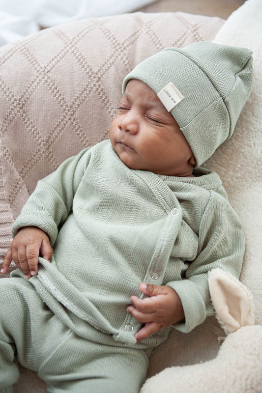 Broekje gebreid katoen groen