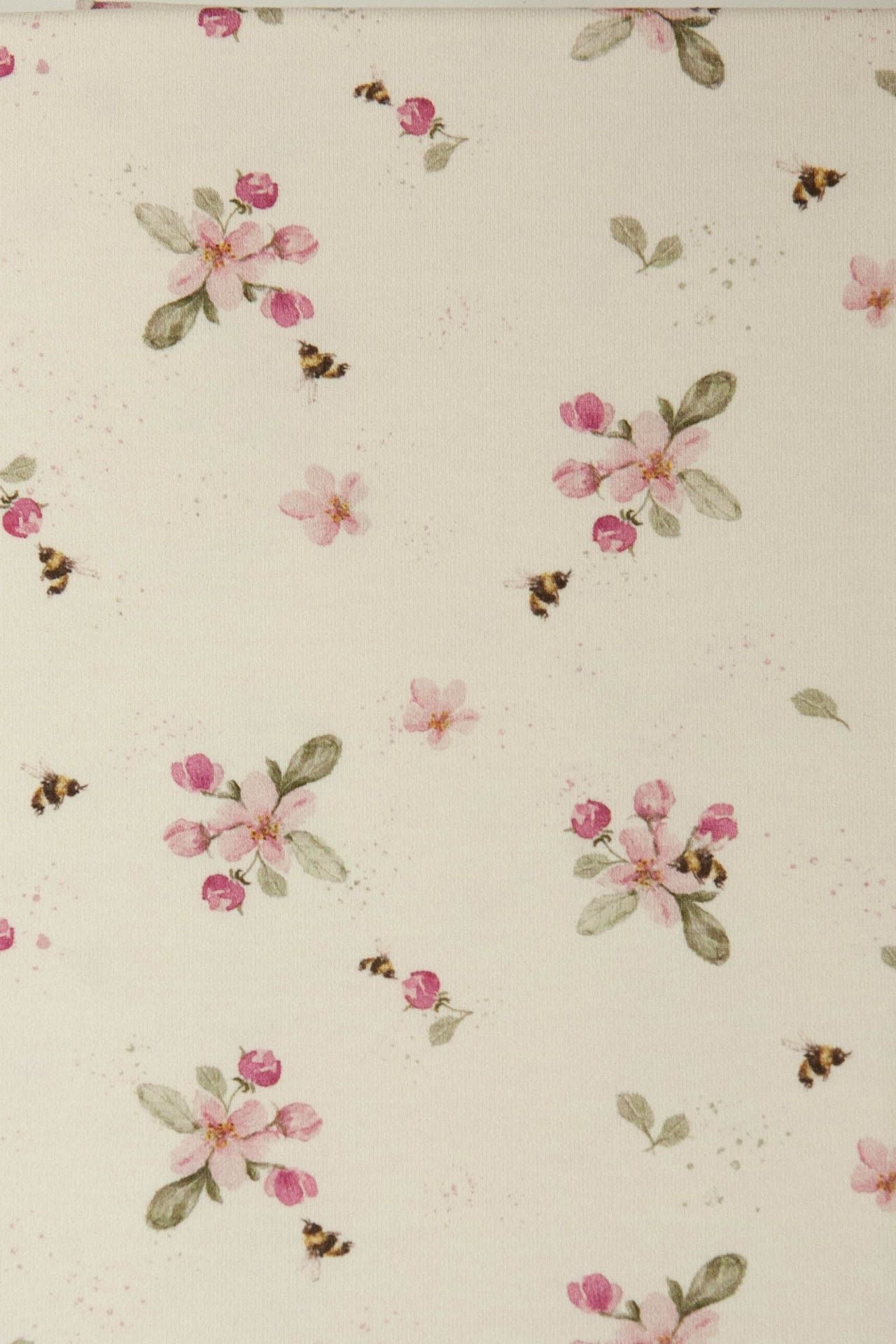 Stoff „Little One“ mit rosa Blumen