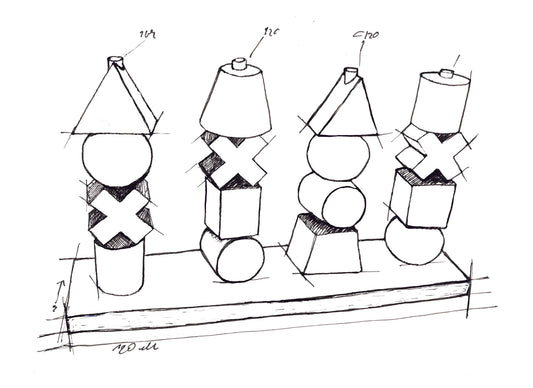 Natural stacking toy XL - Montessori