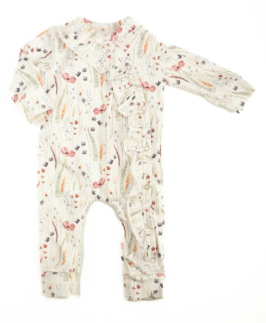 Strampler mit Wildblumen-Rüschen