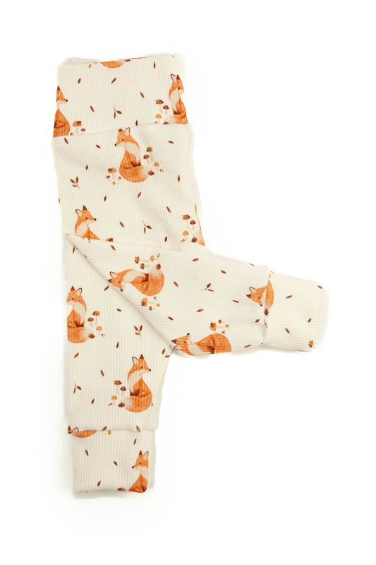 Cable-knit pants natural