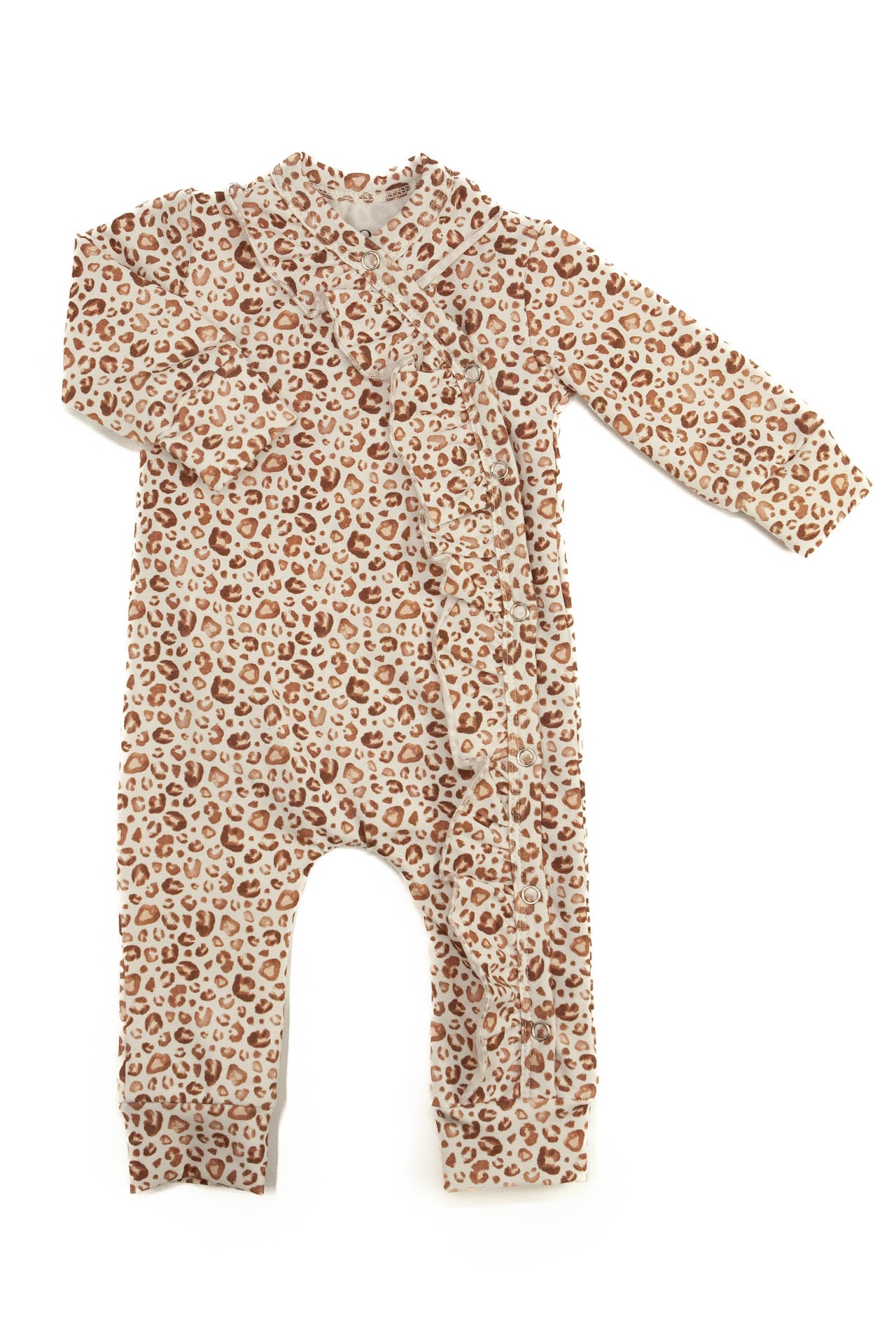 Peach flowers romper