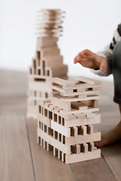 Wooden blocks in bag - 100 pieces