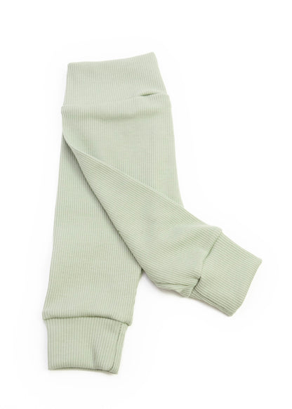 Broekje baby rib dusty green
