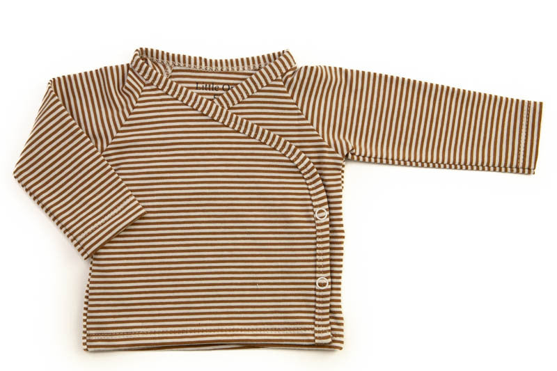 Wickelshirt Mokka Streifen