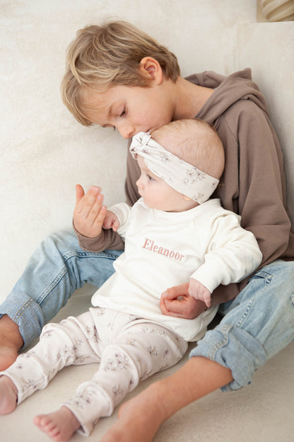 Pullover ecru personalisiert
