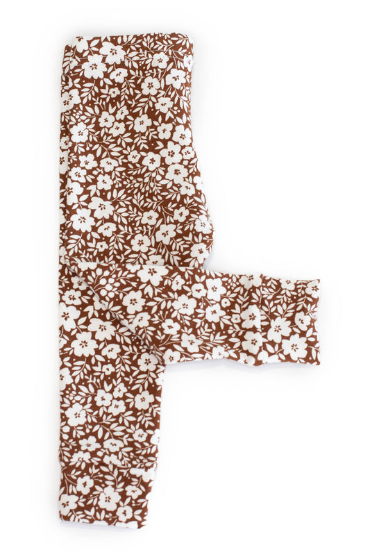 Leggings Mokka Blumen