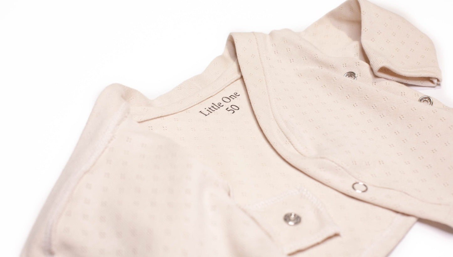 Wrap shirt openwork beige natural