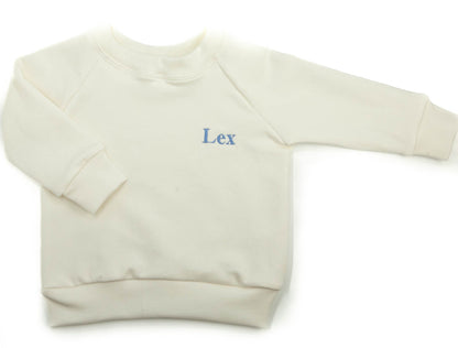 Pullover ecru personalisiert