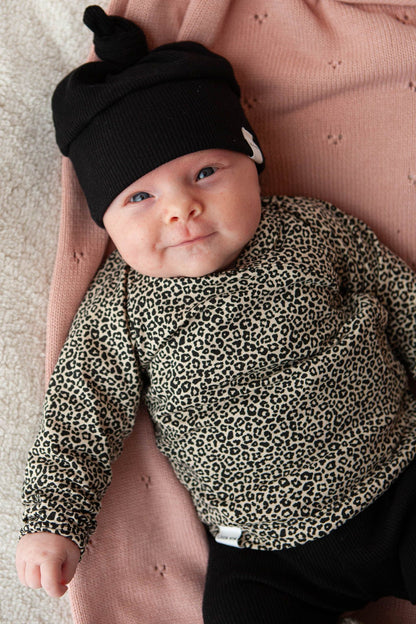 Baby hat rib black