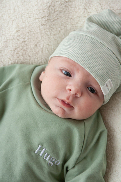 Sweater dusty green personalized