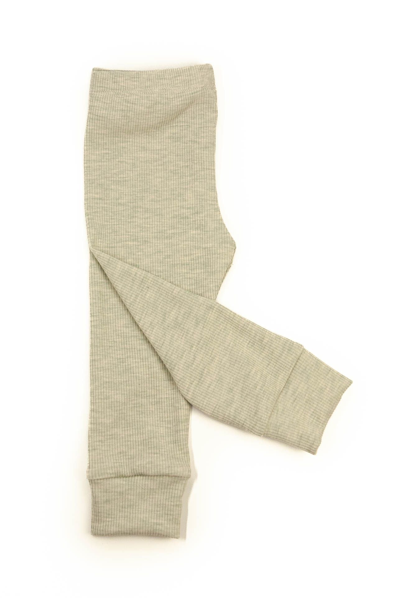 Leggings Babyripp grün/melange