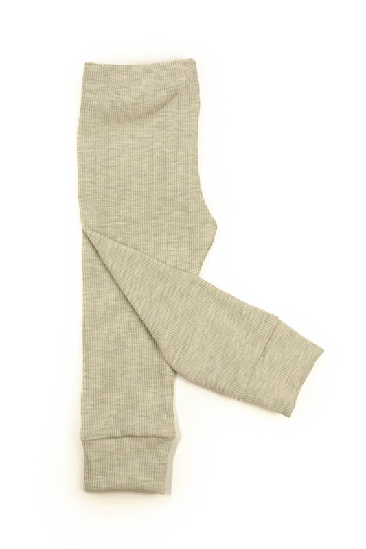 Leggings Babyripp grün/melange