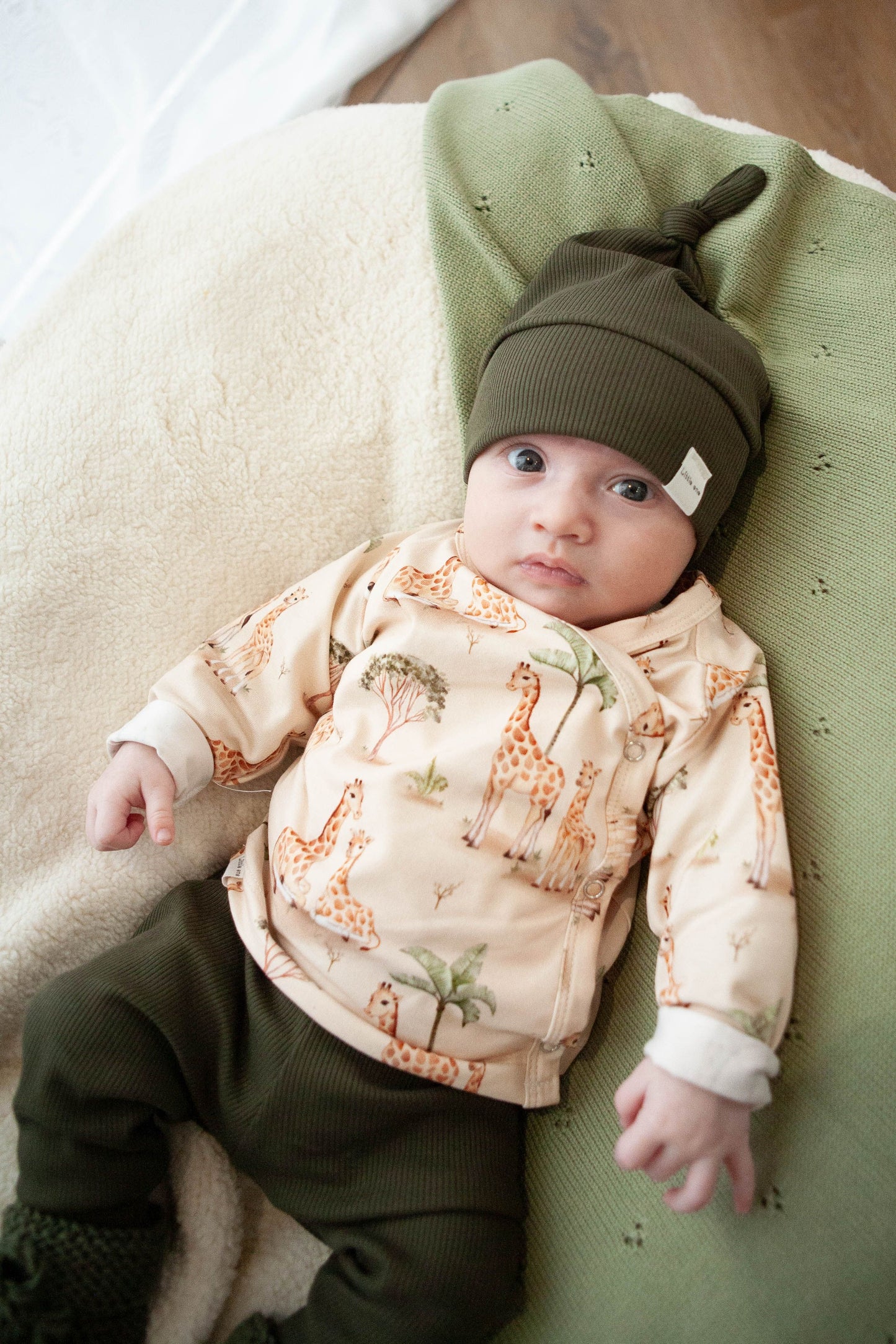 Babymütze Rippe grün