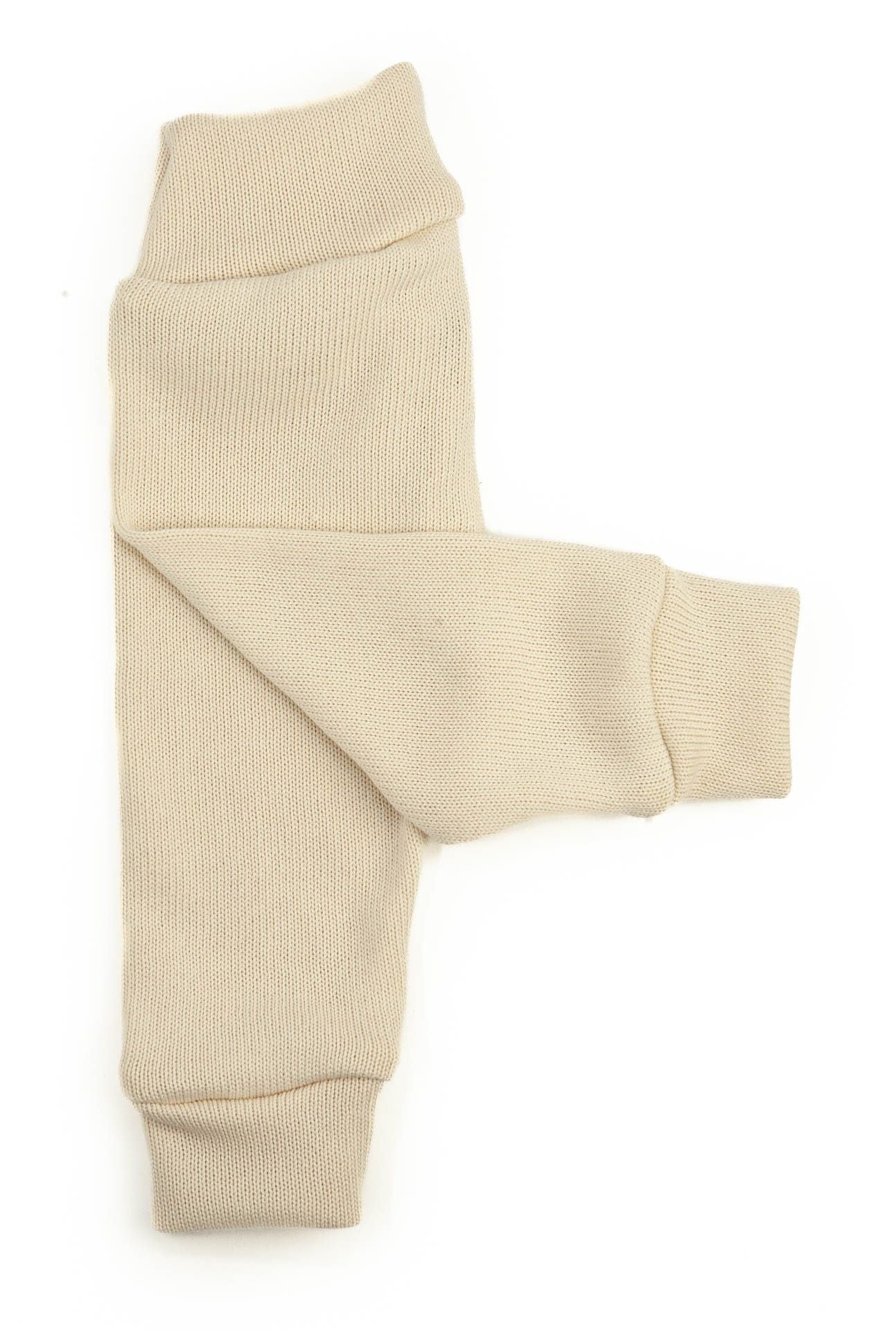 Gestrickte Baumwollhose natur