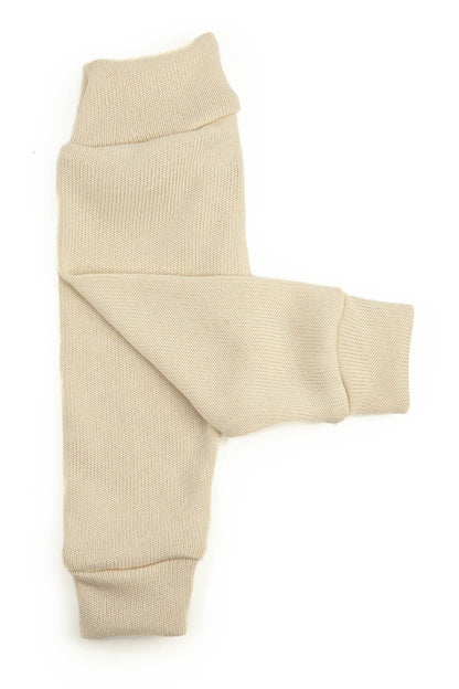 Gestrickte Baumwollhose natur