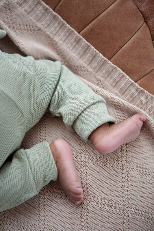 Gestrickte Baumwollhose grün