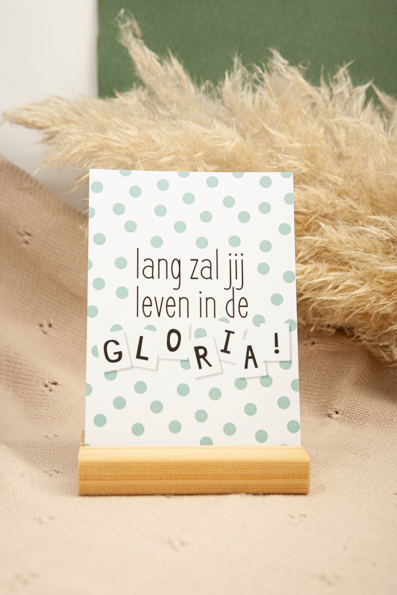 Karte: Mögest du lange in Ruhm leben!