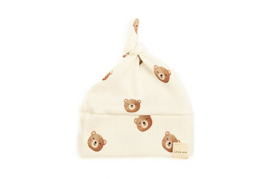 Knoop mutsje baby rib berenkopjes