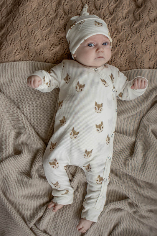 Baby romper rib blueberries