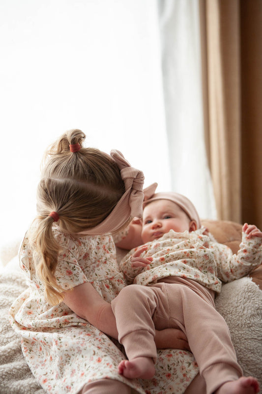 Wrap shirt ruffled baby rib little one beautiful flowers
