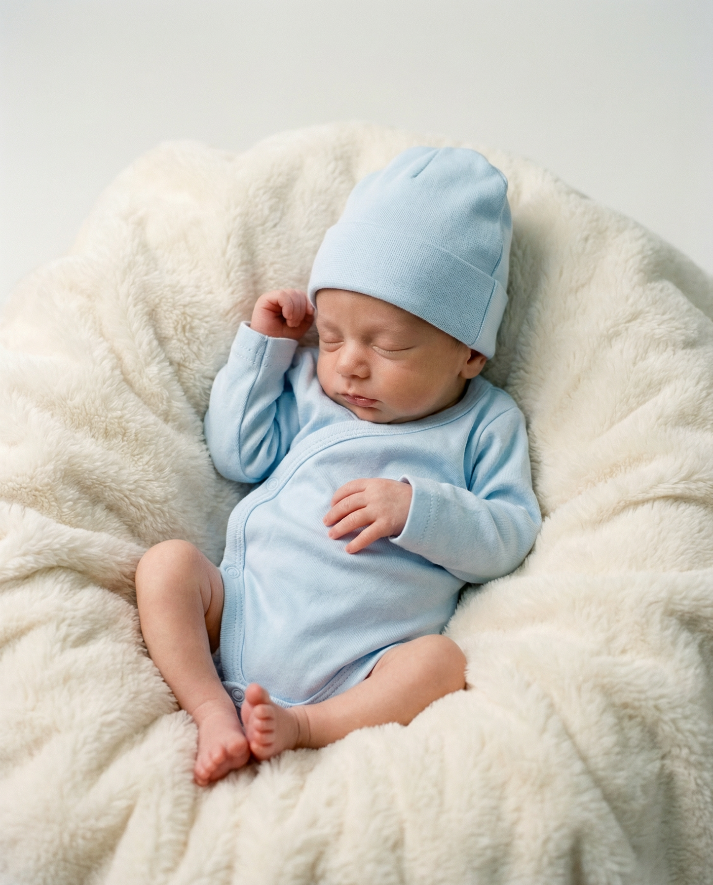 Prematuur romper setje blauw