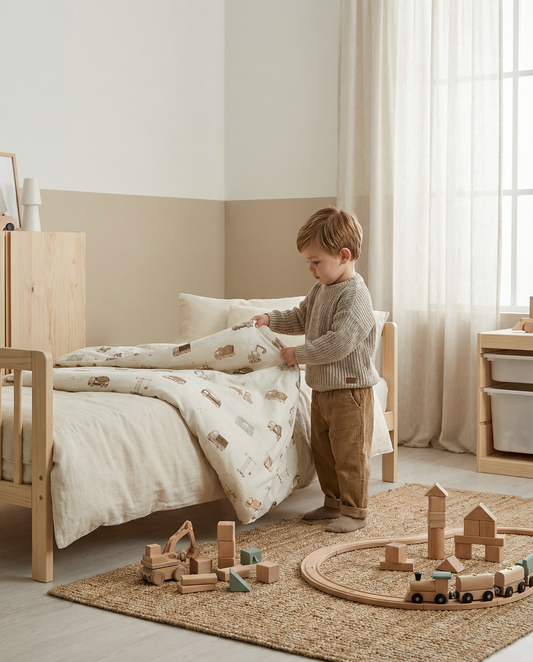 Toddler Duvet Construction Machines