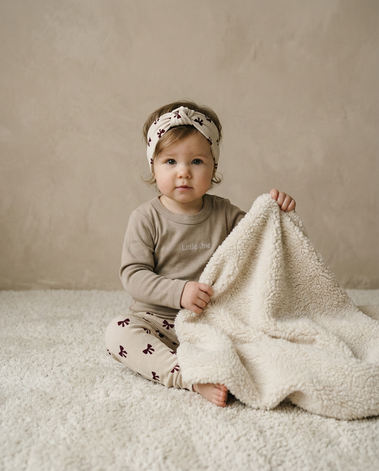 Leggings aus Babyripp mit Schleifen