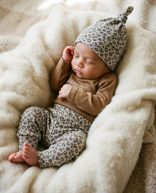 Broekje baby rib leopard