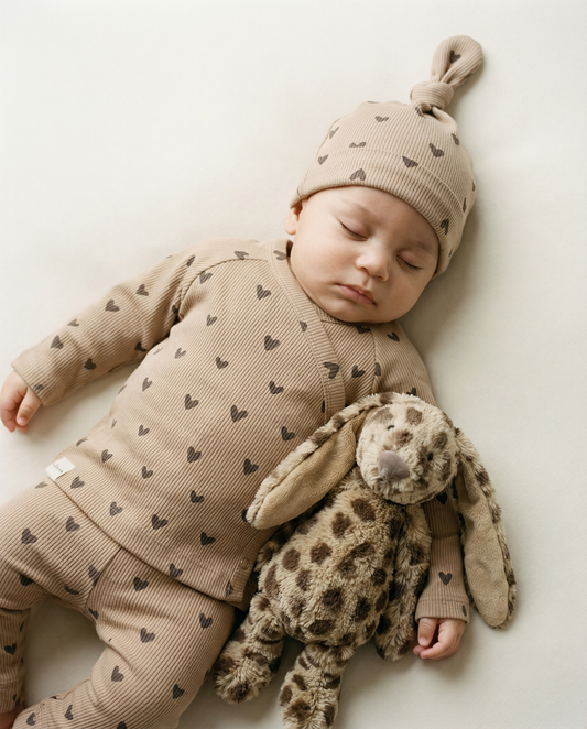 Broekje baby rib hartjes