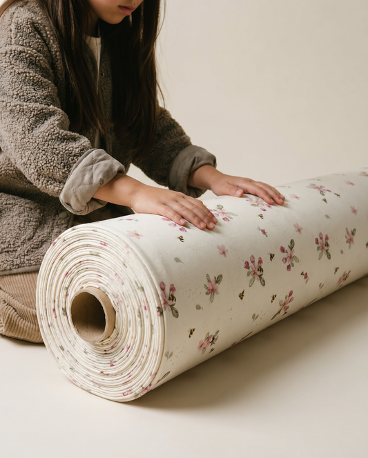 Little one fabric pink flowers