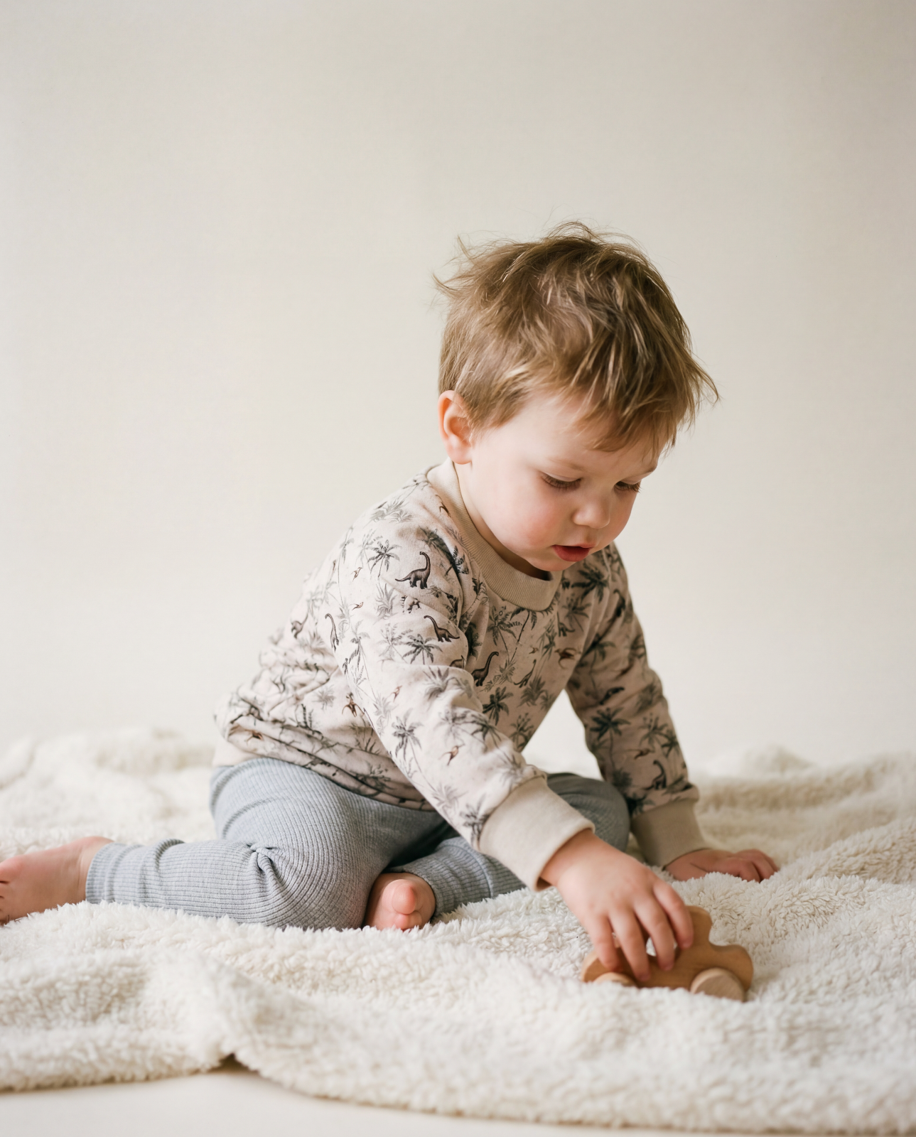 Leggings baby rib grey