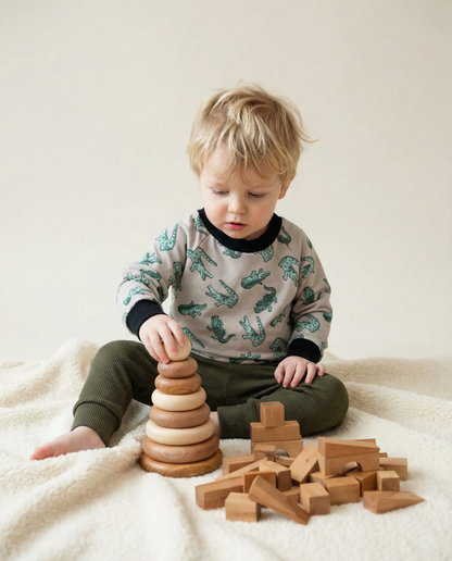 Wooden blocks in bag XL - 30 pieces
